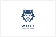 Wolf Head Logo Design Vector Illustration Product Image 1