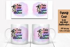Funny Cow Mug Wrap Sublimation Product Image 1