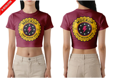 Womens Cropped Baby Tee Mockup Product Image 1