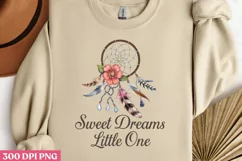 Sweet Dreams Little One PNG, Dreamcatcher Sublimation PNG Product Image 2