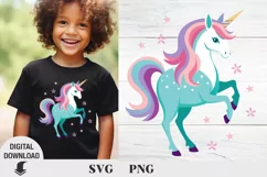 Unicorn svg, Baby Unicorn svg, floral svg, Summer Product Image 2