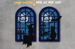 Halloween Windows SVG laser cut files for Glowforge Product Image 1