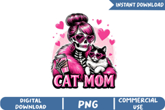 Cat Mom Sublimation, Mothers Day Png Product Image 1