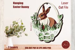 Multilayer Hanging Easter Laser Cut File 3D Bunny Layered Product Image 7