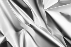 A crumpled silver fabric with smooth texture Product Image 1