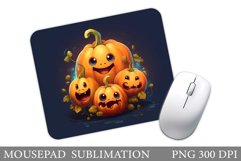 Cute Pumpkins Mouse Pad. Halloween Mouse Pad Design Product Image 1