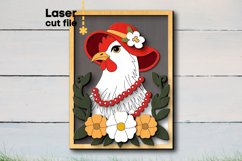 Chicken Frame SVG laser cut file for Glowforge Product Image 1