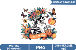 Just Peach Sublimation, Funny Art Png, Summer Png Product Image 1