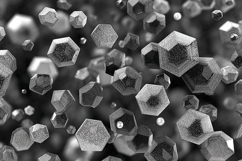 Geometric Nanoparticle Texture Grayscale Digital Background Product Image 1
