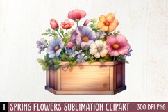 Spring Flowers Sublimation Clipart Product Image 1