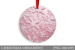 Snowflakes Christmas Ornament Sublimation Product Image 1