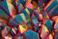 Iridescent Crystal Texture Rainbow Aura Gemstone Background Product Image 1