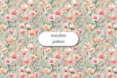 Flowers Digital Papers - Scrapbook Paper - Seamless Product Image 1