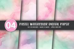 Pastel Watercolor Digital Paper Product Image 1