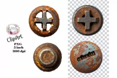 Rusty Things, Grunge, Metal, Ephemera, PNG, Clipart Product Image 1