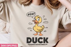 Duck stupid autocorrect PNG, Funny Duck Sublimation PNG Product Image 2