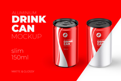 Slim 150ml Aluminium Can Mockup Product Image 1