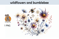 wildflowers, bumblebee Product Image 1