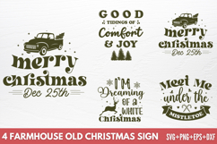 Farmhouse Old Christmas Sign SVG Product Image 1