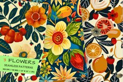 Seamless Spring Vintage Retro Floral Pattern, Spring Pattern Product Image 1