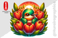 Cute Humming Bird Clipart - PNG File Product Image 2