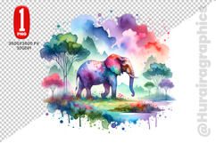 Cute Elephant Clipart - PNG File Product Image 2