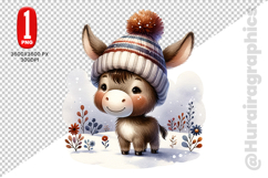 Cute Donkey Clipart - PNG File Product Image 2