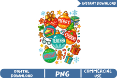 Merry Christmas Sublimation, Christmas Png Product Image 1