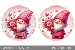 Valentines Gnome Wind Spinner. Valentines Wind Spinner Product Image 1