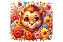 Cute Lion Clipart - PNG File Product Image 2