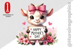 Cute Goat Clipart - PNG File Product Image 1