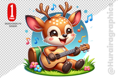 Cute Deer Clipart - PNG File Product Image 1