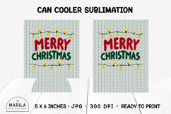 Merry Christmas Can Cooler Wrap | 12oz Sublimation #18 Product Image 1