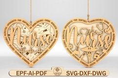 Nurse Ornaments Svg, Gift for Nurse Product Image 1