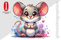 Cute Mouse Clipart - PNG File Product Image 1