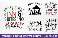 Farmhouse Christian Christmas Sign SVG Product Image 1
