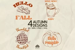 Autumn Vibe design print SVG PNG EPS Product Image 1