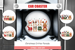 Christmas Critter Parade Car Coaster Product Image 1