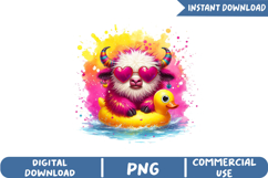 Funny Cow Summer Sublimation, Hello Summer Png Product Image 1