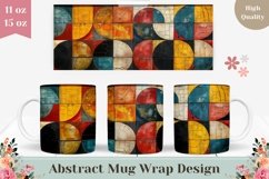 Colorful Mug Wrap Design, Abstract Mug Sublimation PNG Product Image 1