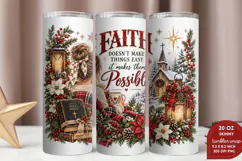 Christmas Joy 20oz Tumbler Wrap, Christian Christmas Dove Tu Product Image 2