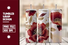 3d Flower Tumbler Wrap Sublimation Product Image 1