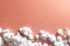 A serene digital of white clouds on a pink background Product Image 1