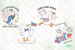 4th of July Silly Goose SVG PNG Product Image 1