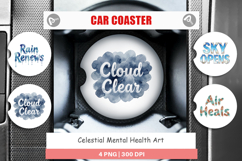 Celestial Mental Health Car Coaster Product Image 1