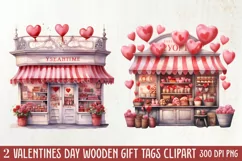 Valentines Day Dessert Clipart, Valentines Day PNG Product Image 1