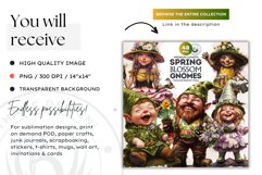 Blossom Spring Gnome clipart, Spring clipart sublimation Product Image 2