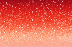 A vibrant red and orange gradient background with sparkling Product Image 1