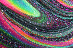 Swirling rainbow patterns and glittery texture Product Image 1
