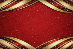 Red and Gold Ribbon Frame Background | Luxurious Texture Product Image 1